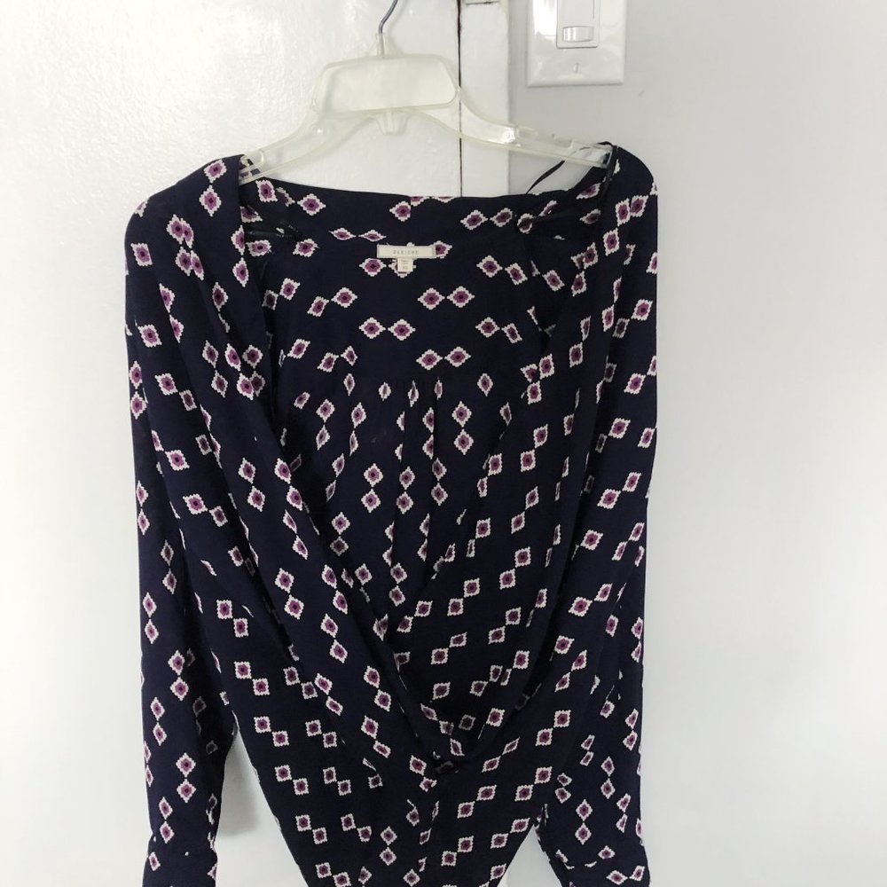 Patterned Wrap Front Blouse - image 2